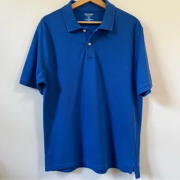 St. John’s Bay Heritage Polo, Classic, Royal Blue, Size L - Picture 2 of 5